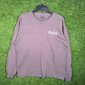 Bone Collector Mens Large Long Sleeve Graphic‎ T-Shirt Brown Hunting Skull